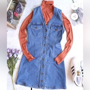Free People denim dress. Size 6.